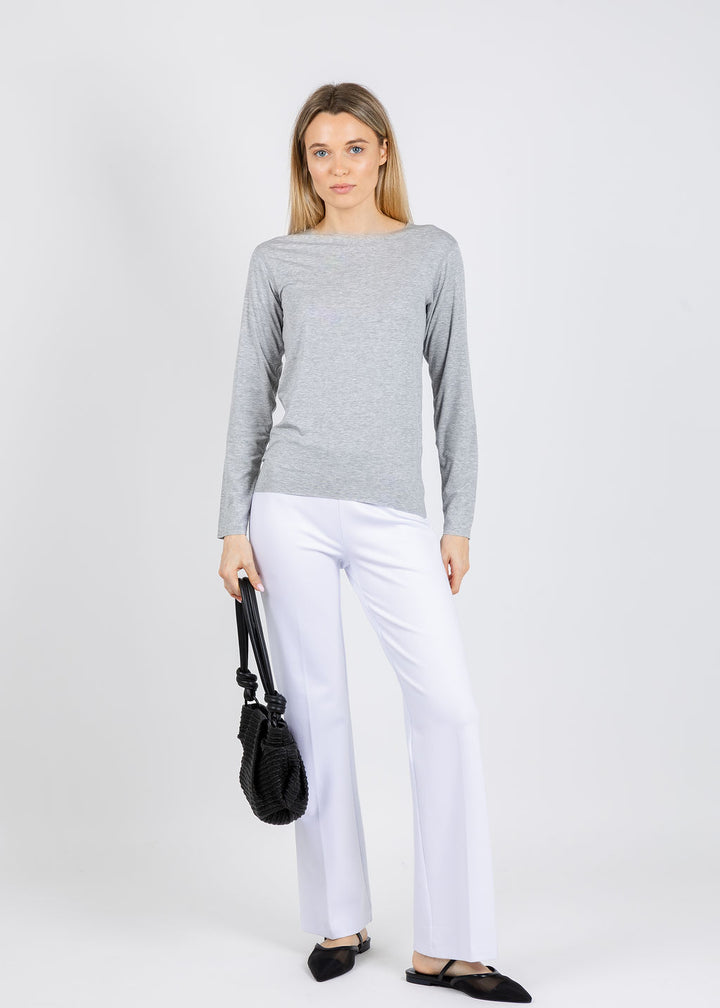 AMB Designs Julia Long Sleeve Top in Grey available at Barbara Katz