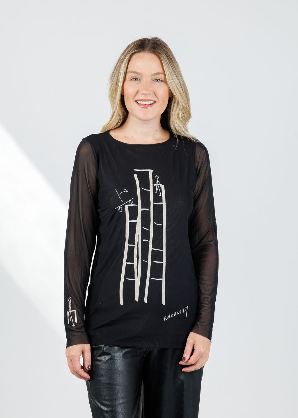 AMB Florence Double Sheer Top in Ascend available at Barbara Katz