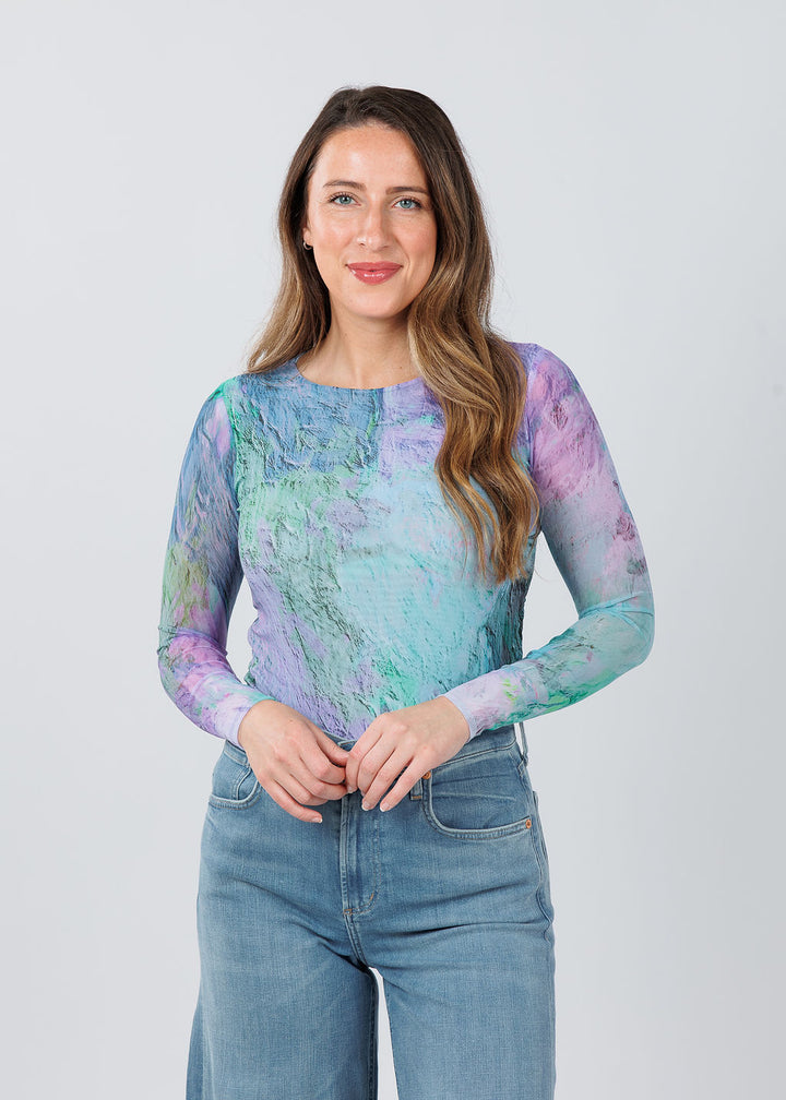 AMB Designs Florence Double Sheer Top in Pastel Dream available at Barbara Katz