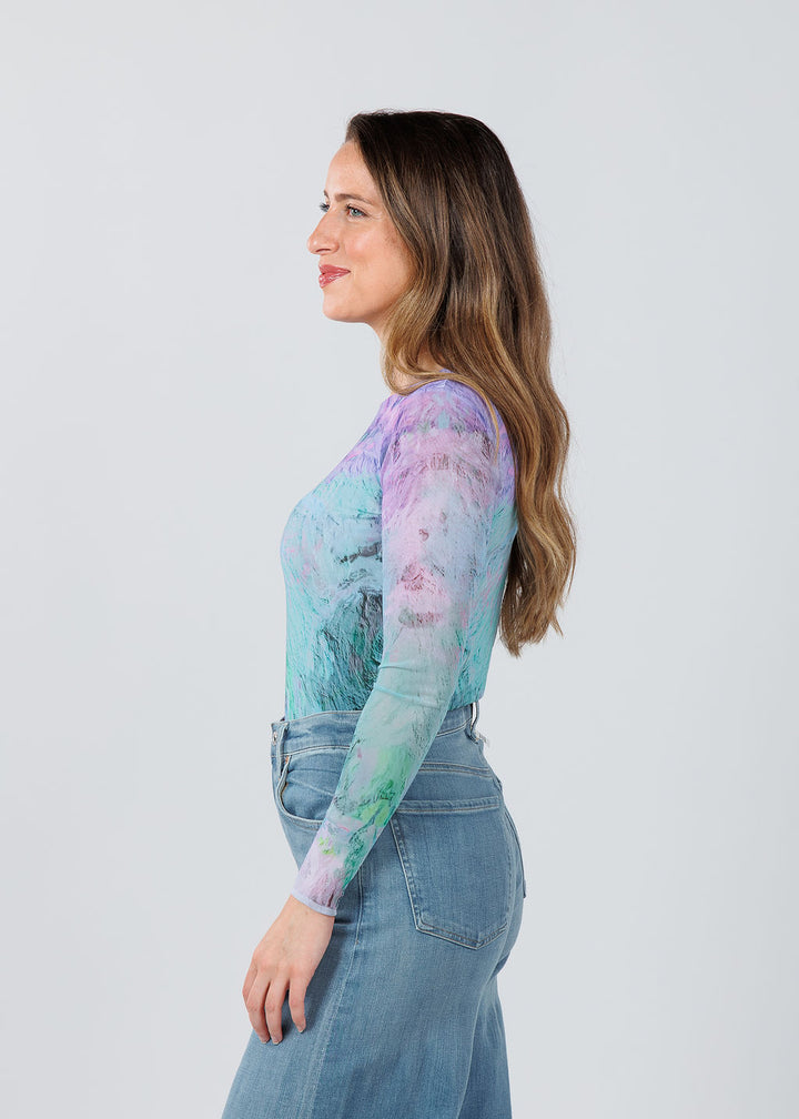 AMB Designs Florence Double Sheer Top in Pastel Dream available at Barbara Katz