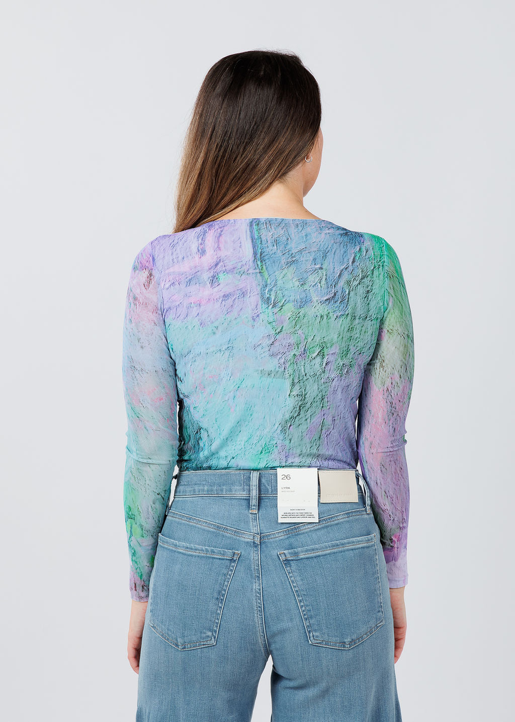 AMB Designs Florence Double Sheer Top in Pastel Dream available at Barbara Katz