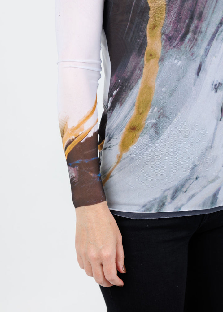 AMB Florence Double Sheer Top in Tidal available at Barbara Katz