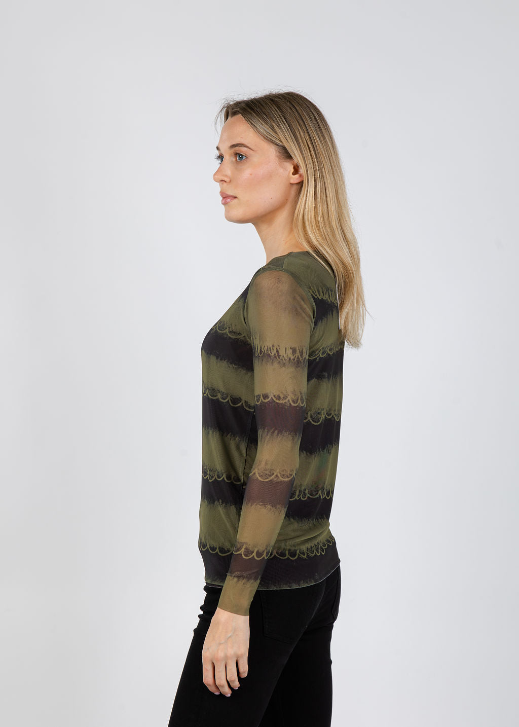 AMB Florence Double Sheer Top in Yellowstone available at Barbara Katz