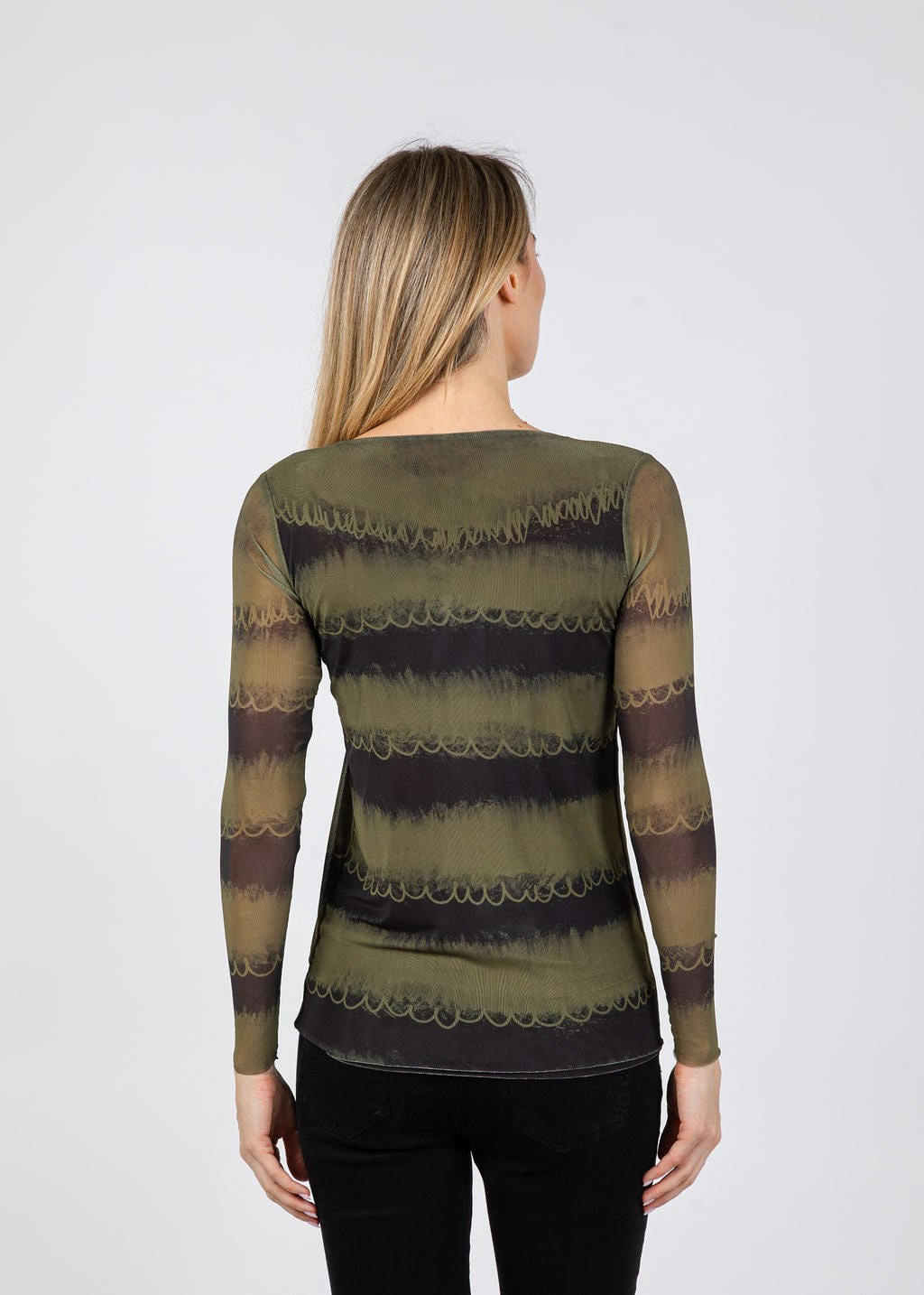 AMB Florence Double Sheer Top in Yellowstone available at Barbara Katz