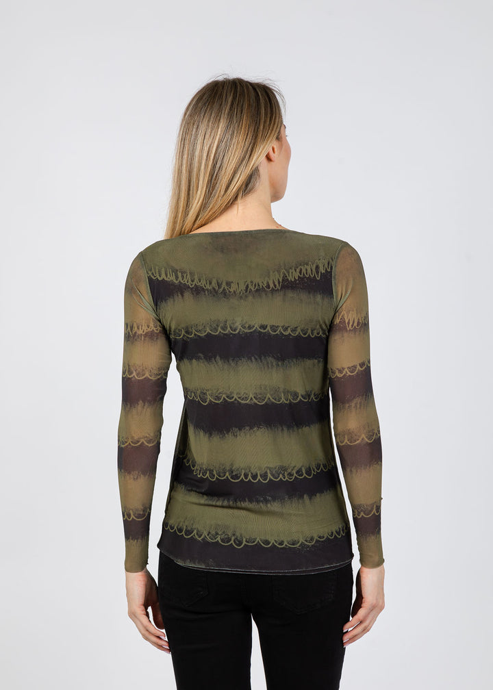 AMB Florence Double Sheer Top in Yellowstone available at Barbara Katz