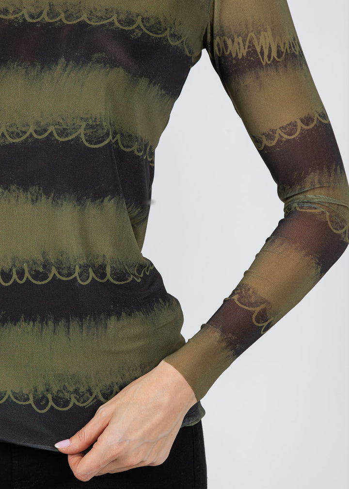 AMB Florence Double Sheer Top in Yellowstone available at Barbara Katz