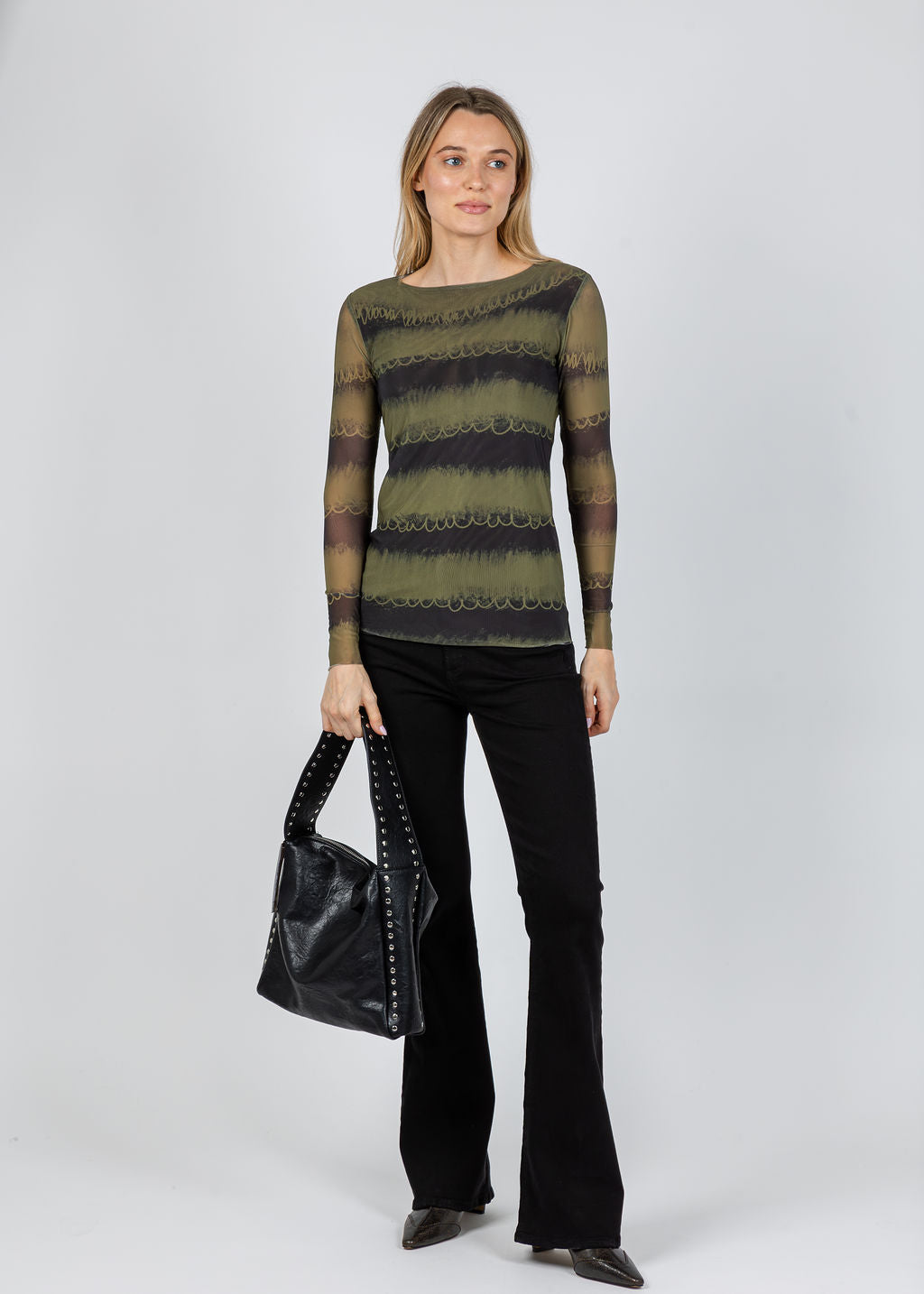AMB Florence Double Sheer Top in Yellowstone available at Barbara Katz