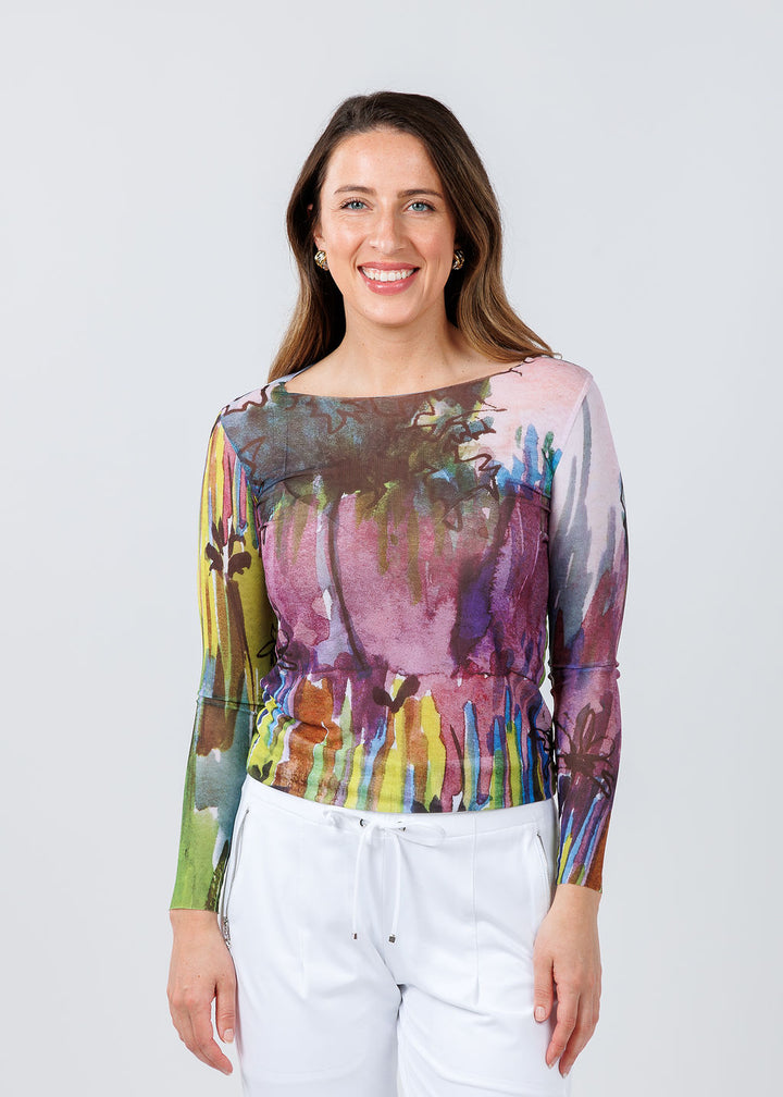 AMB Designs NudiTee Sheer Top in Daydream available at Barbara Katz