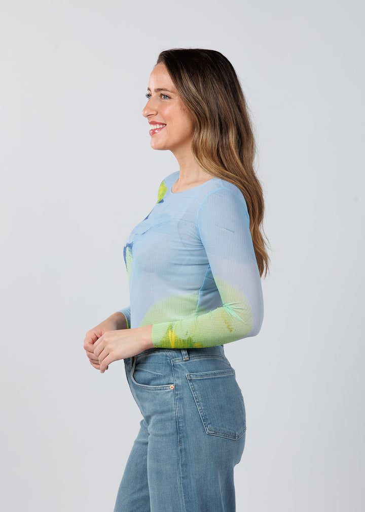 AMB Designs NudiTee Sheer Top in Easy Breezy available at Barbara Katz
