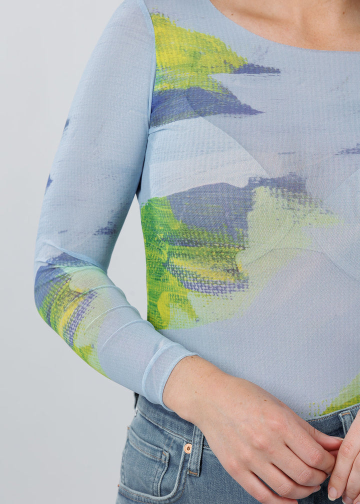 AMB Designs NudiTee Sheer Top in Easy Breezy available at Barbara Katz