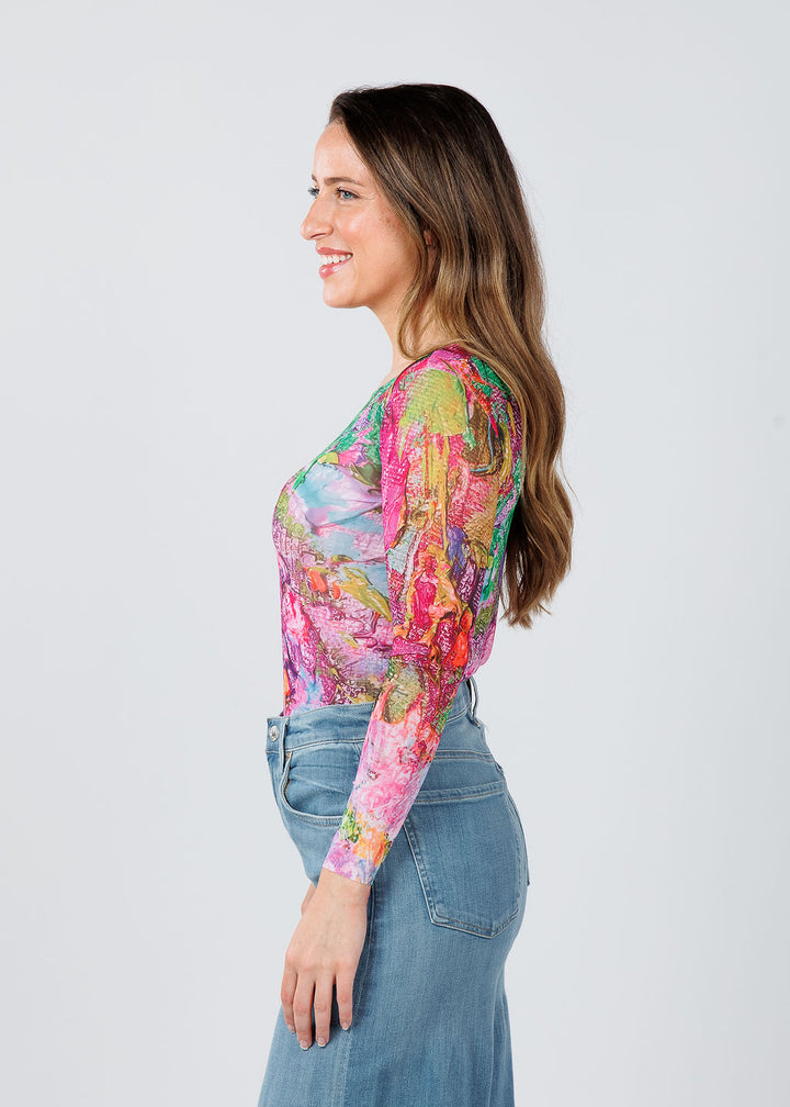 AMB Designs NudiTee Sheer Top in Reverie available at Barbara Katz