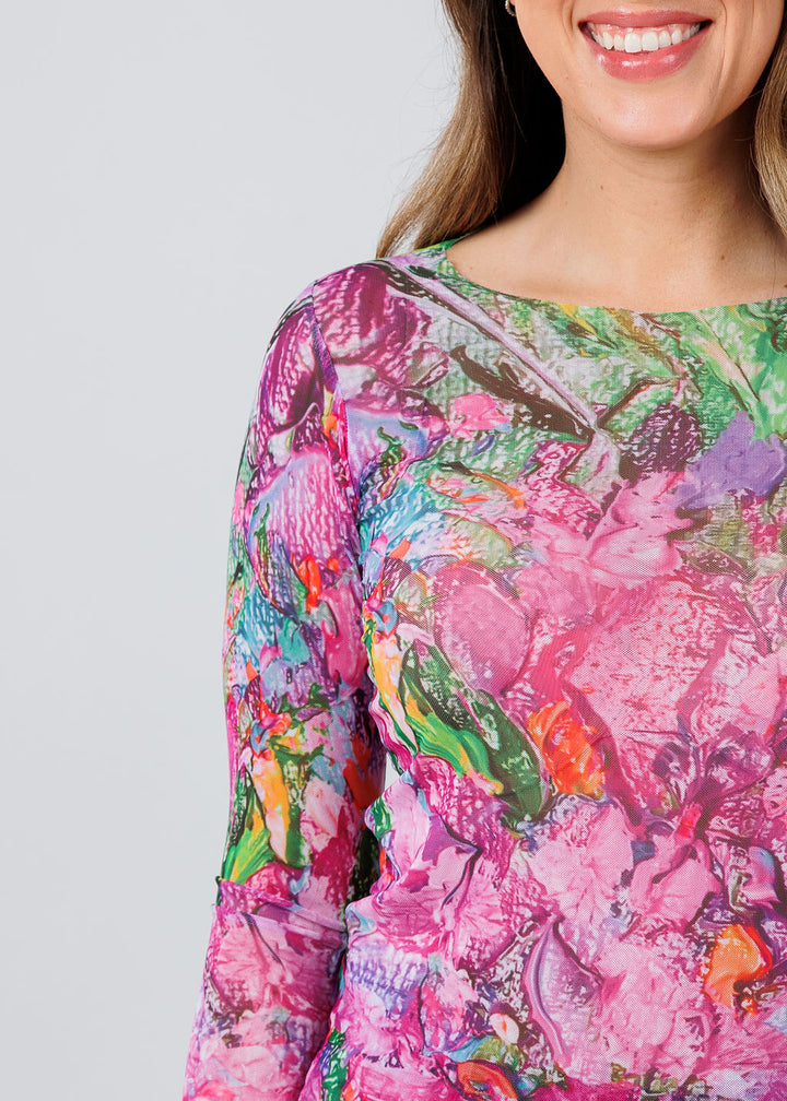 AMB Designs NudiTee Sheer Top in Reverie available at Barbara Katz