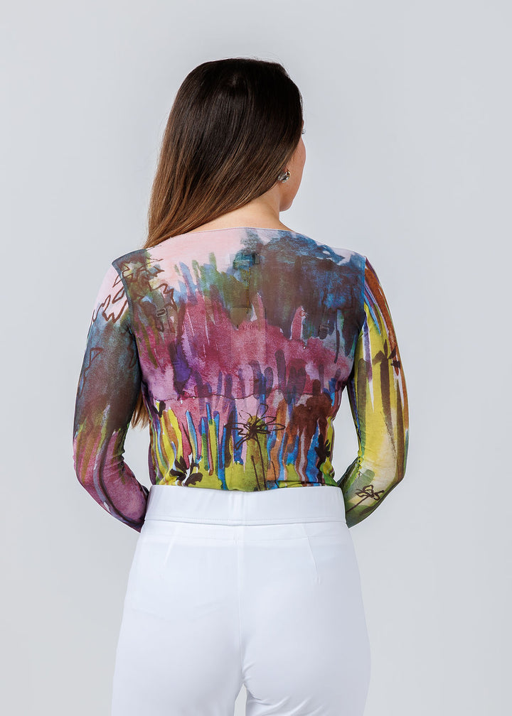 AMB Designs NudiTee Sheer Top in Daydream available at Barbara Katz