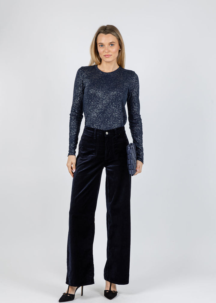 ATM Long Sleeve Destroyed Wash Tee in Obsidian/Silver available at Barbara Katz