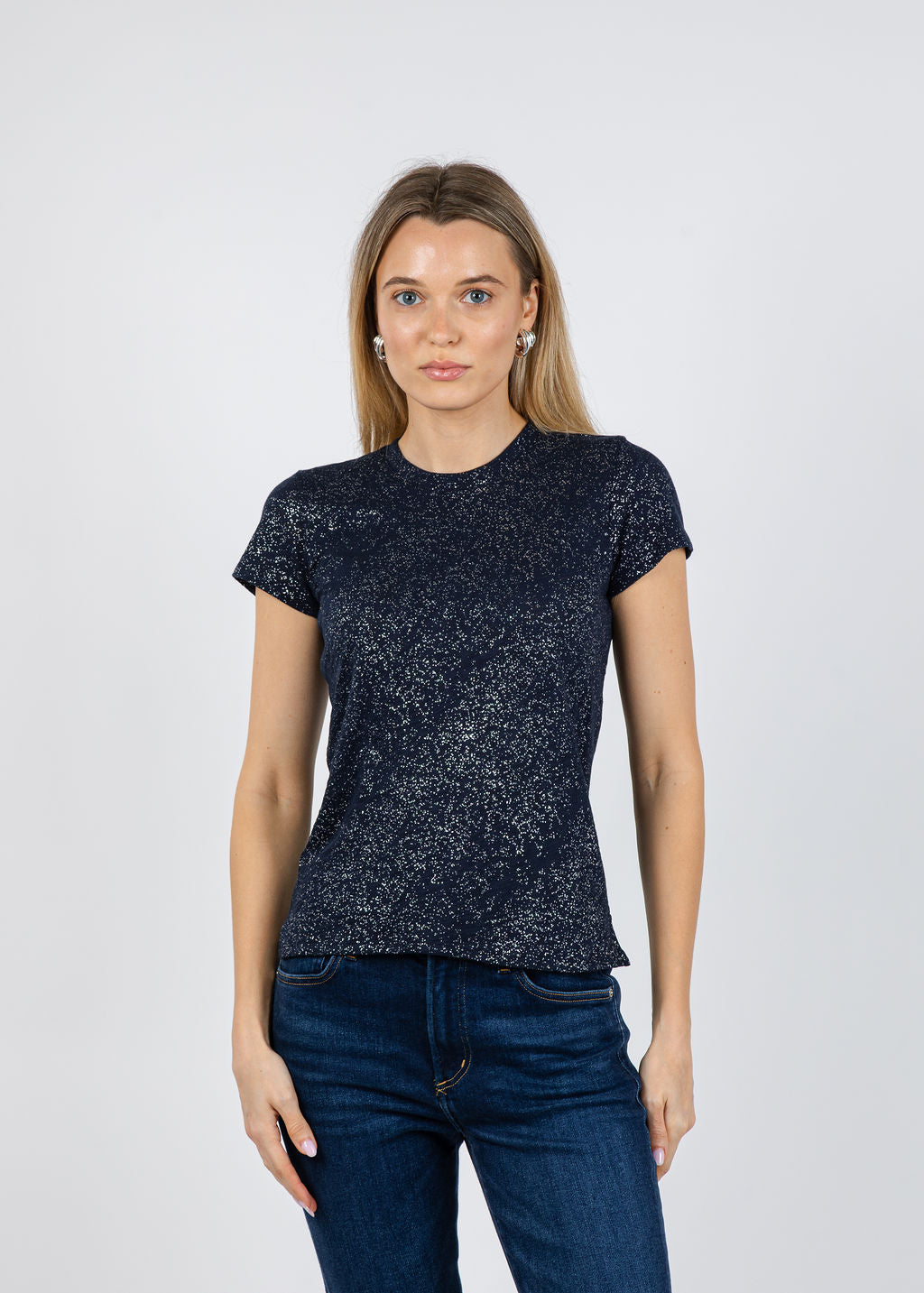 ATM School Boy Tee in Obsidian/Silver available at Barbara Katz