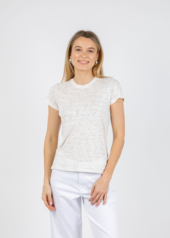 ATM School Boy Tee in Seashell/Silver available at Barbara Katz