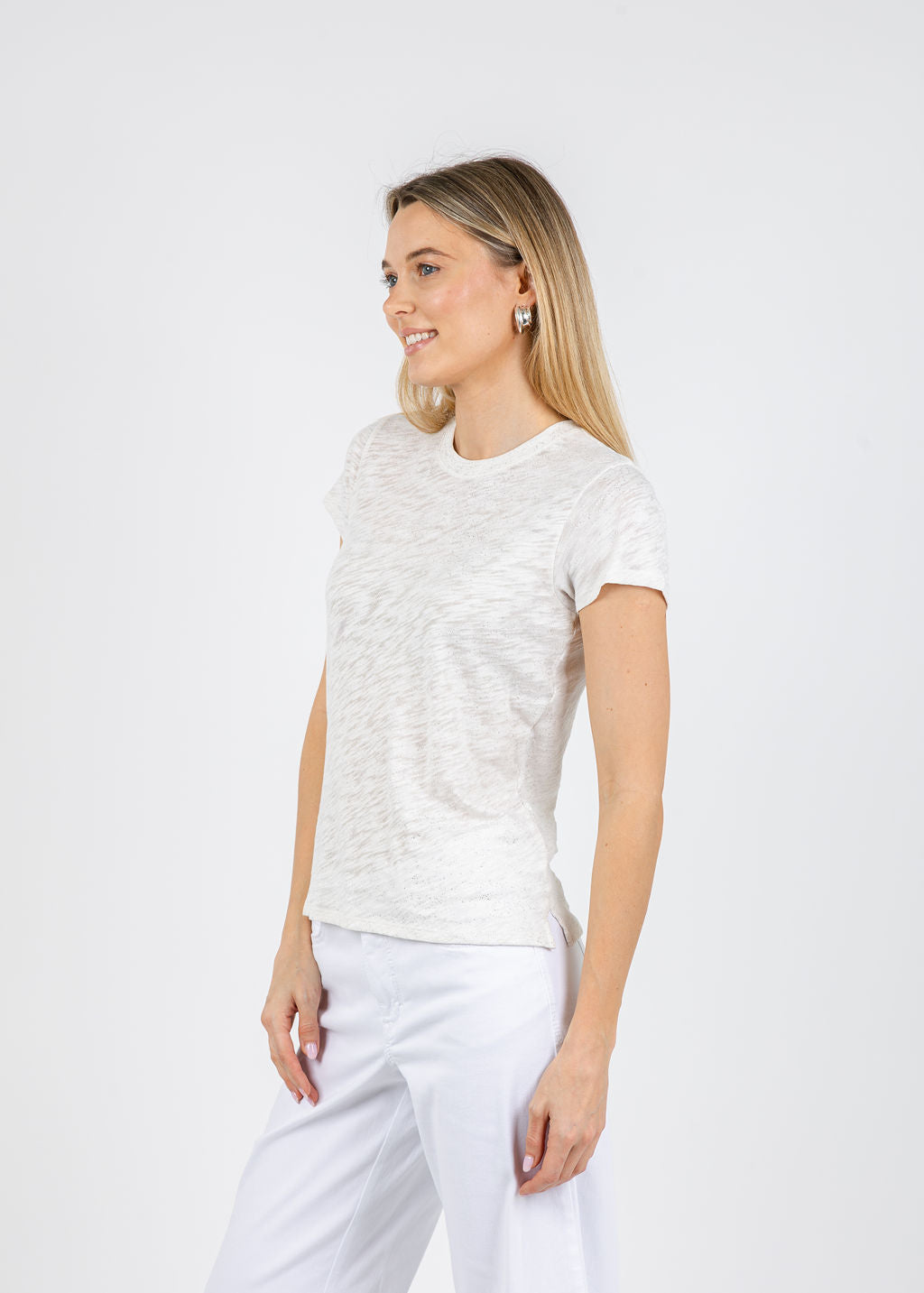 ATM School Boy Tee in Seashell/Silver available at Barbara Katz