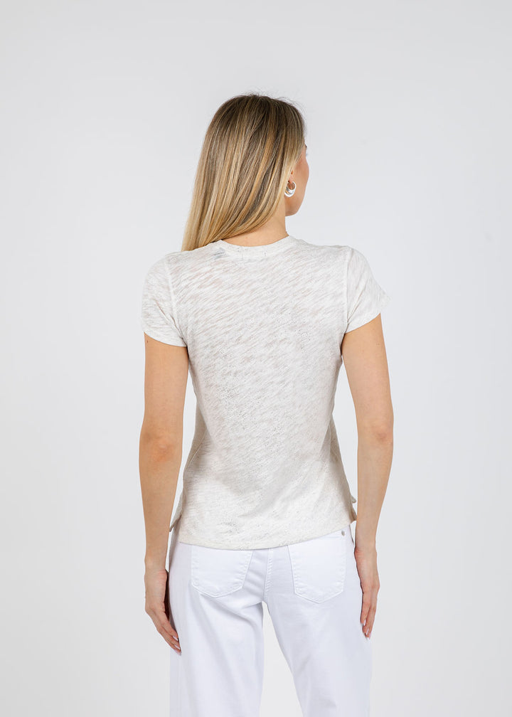 ATM School Boy Tee in Seashell/Silver available at Barbara Katz