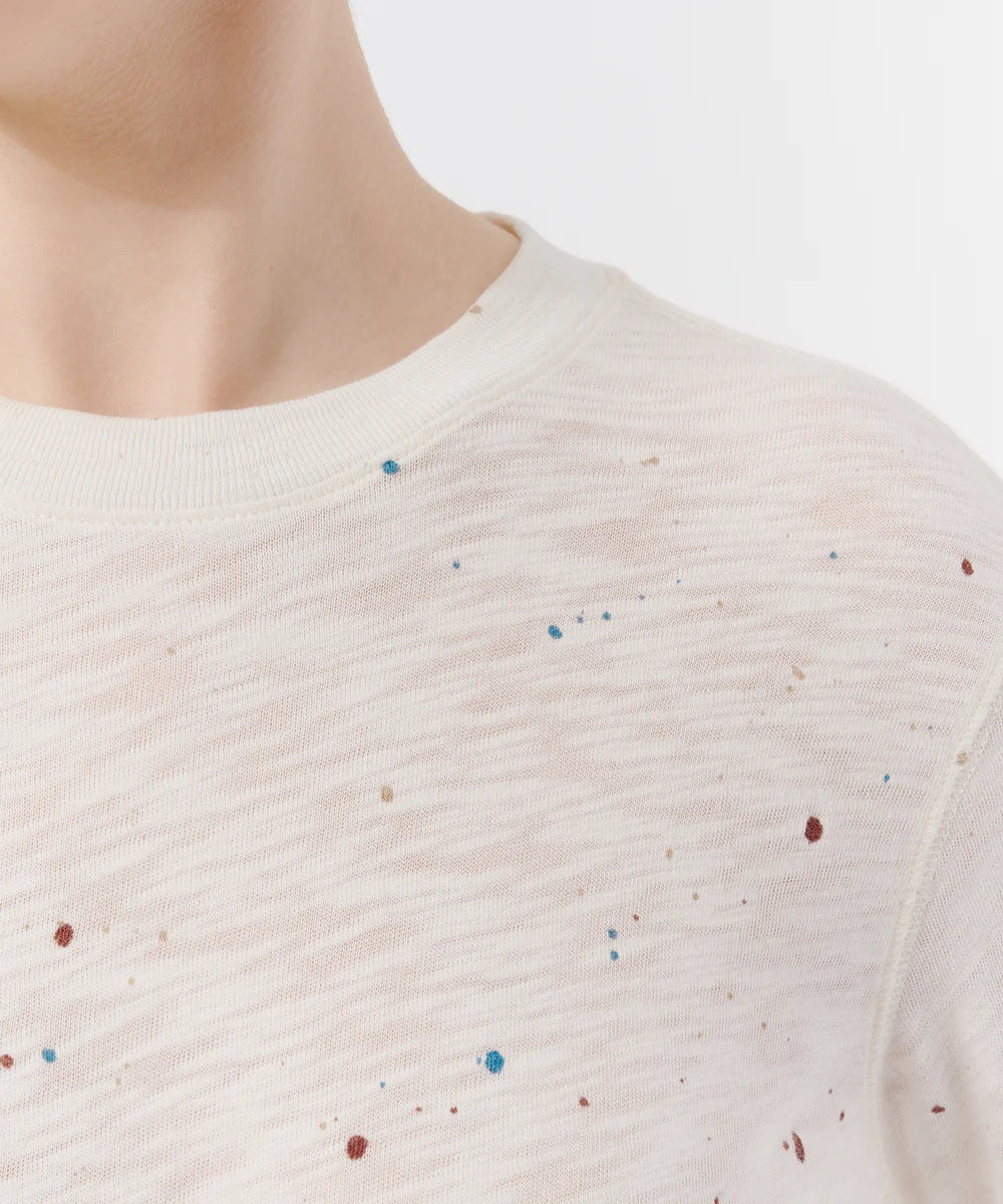 ATM Slub Jersey Long Sleeve Splatter Paint Tee