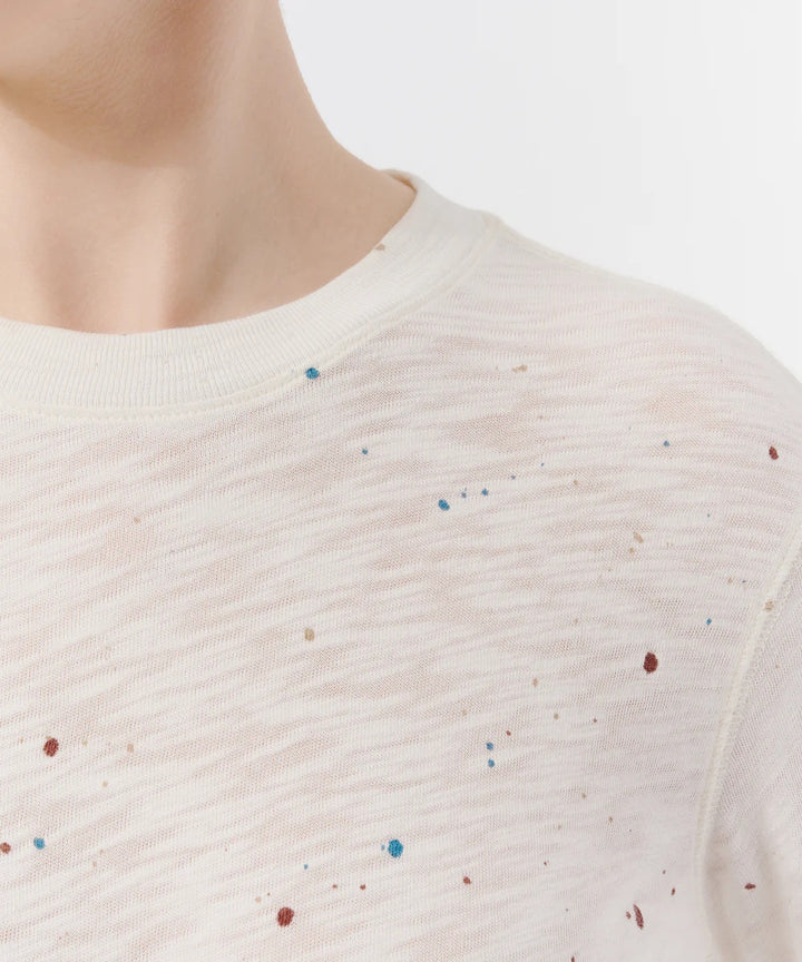 ATM Slub Jersey Long Sleeve Splatter Paint Tee