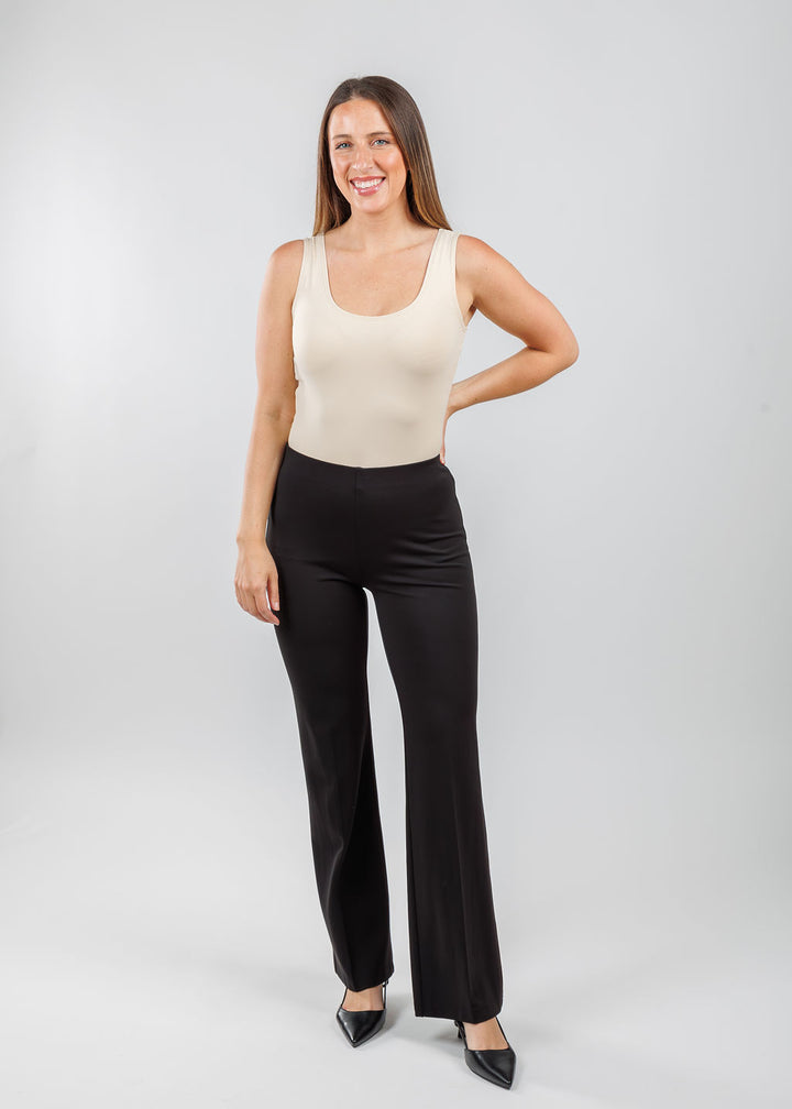 A'NUE The Classic Micro Tank Top in Pearl featuring a scoop neckline, wide shoulder straps, form-fitting fit, travel-friendly style available at Barbara Katz.