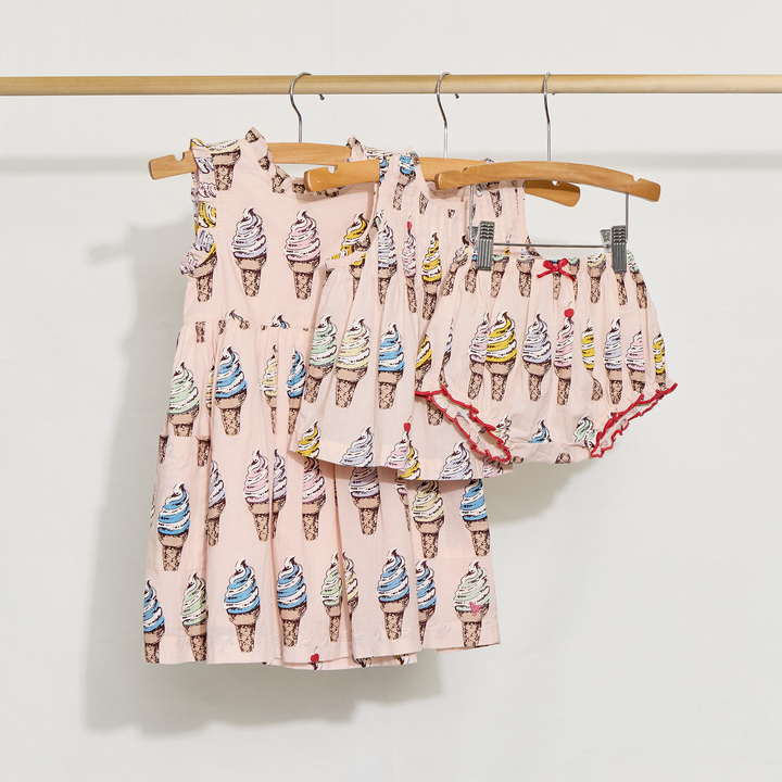 Pink Chicken Baby Girls Jaipure 2-Piece Set - Pink Soft Serve available at Barbara Katz