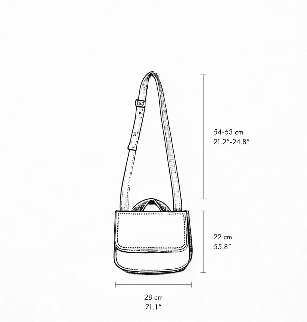 Daniella Lehavi Alba Messenger Bag measurements