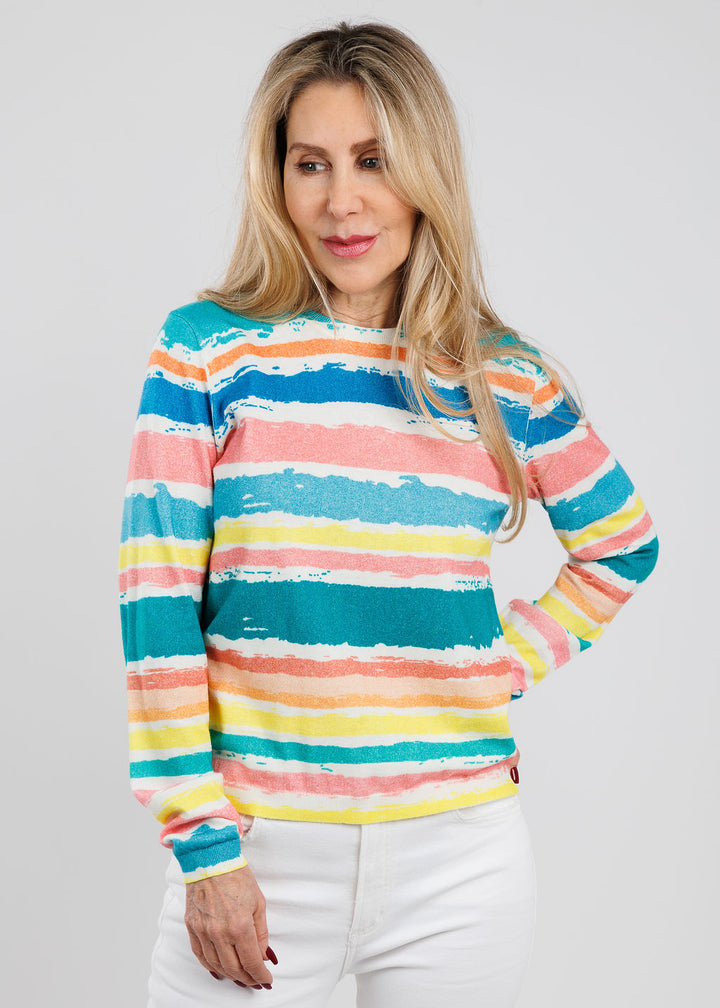 Aldomartins Avalon Crew Neck Sweater in Green available at Barbara Katz
