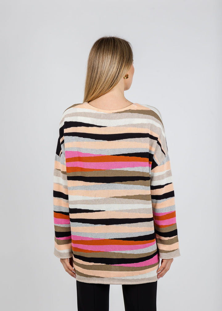 Aldomartins Cheryl Long Cardigan in Light Grey available at Barbara Katz