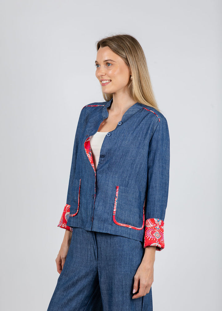 Aldomartins Janice Denim Jacket available at Barbara Katz