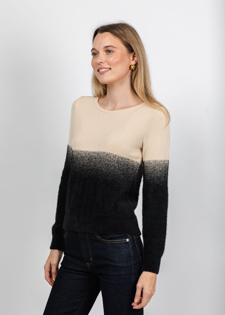 Aldomartins Two-Tone Sweater in Black available at Barbara Katz