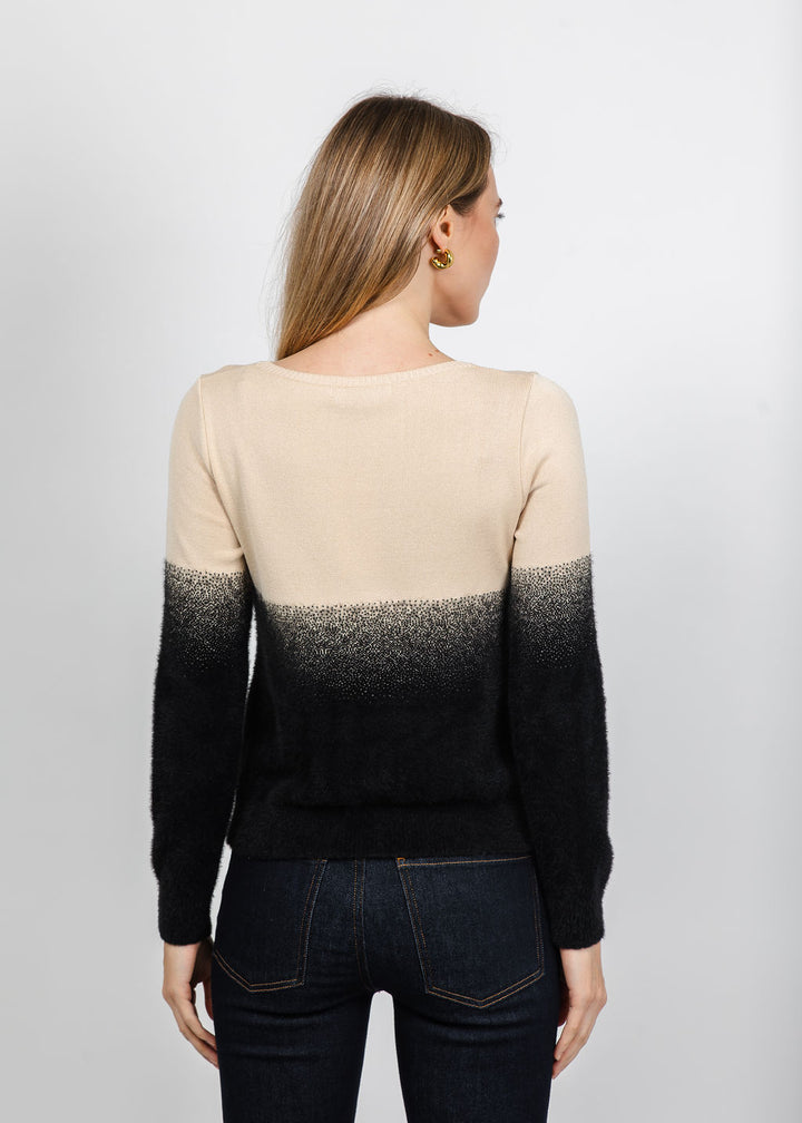 Aldomartins Two-Tone Sweater in Black available at Barbara Katz