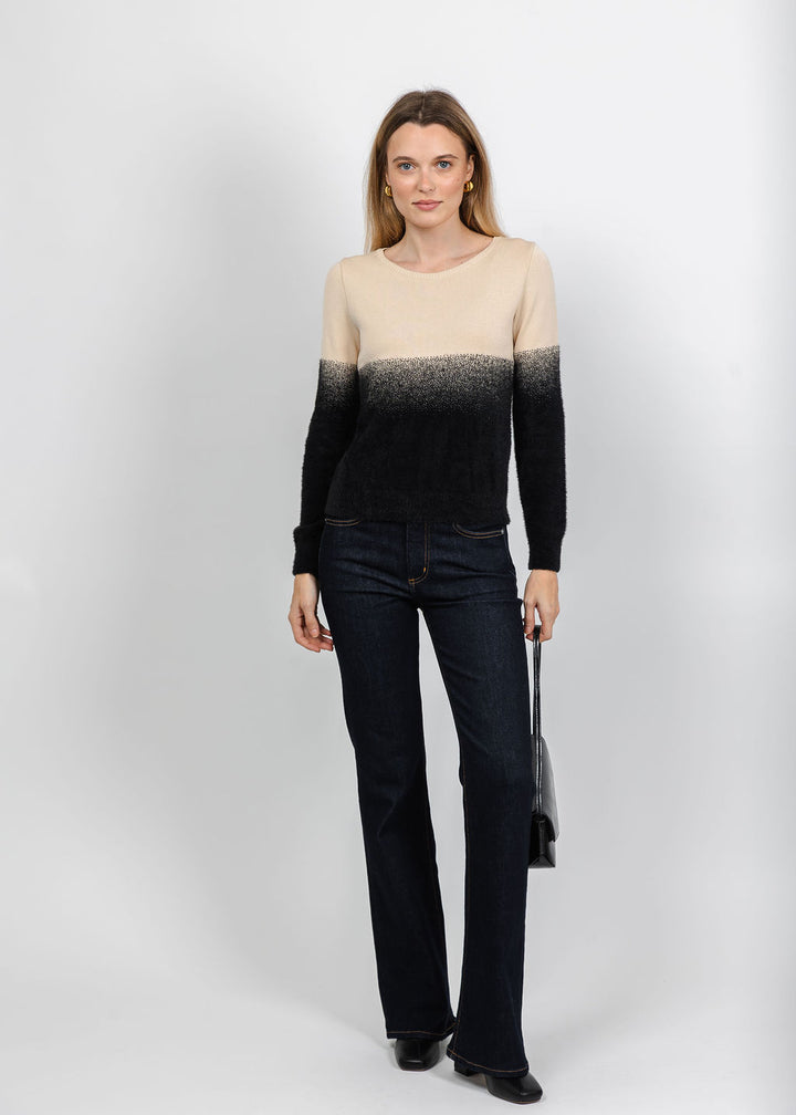 Aldomartins Two-Tone Sweater in Black available at Barbara Katz