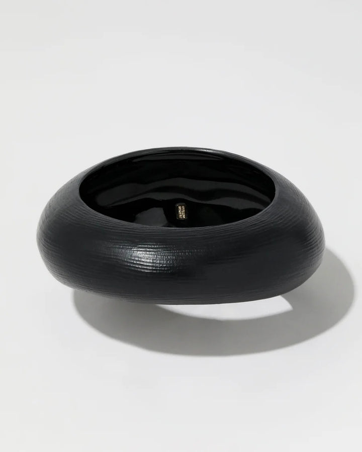 Alexis Bittar Puffy Lucite Tapered Bangle Bracelet - Black