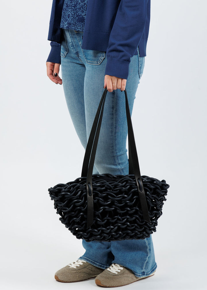 Alienina Adele Bag in Navy/Black available at Barbara Katz
