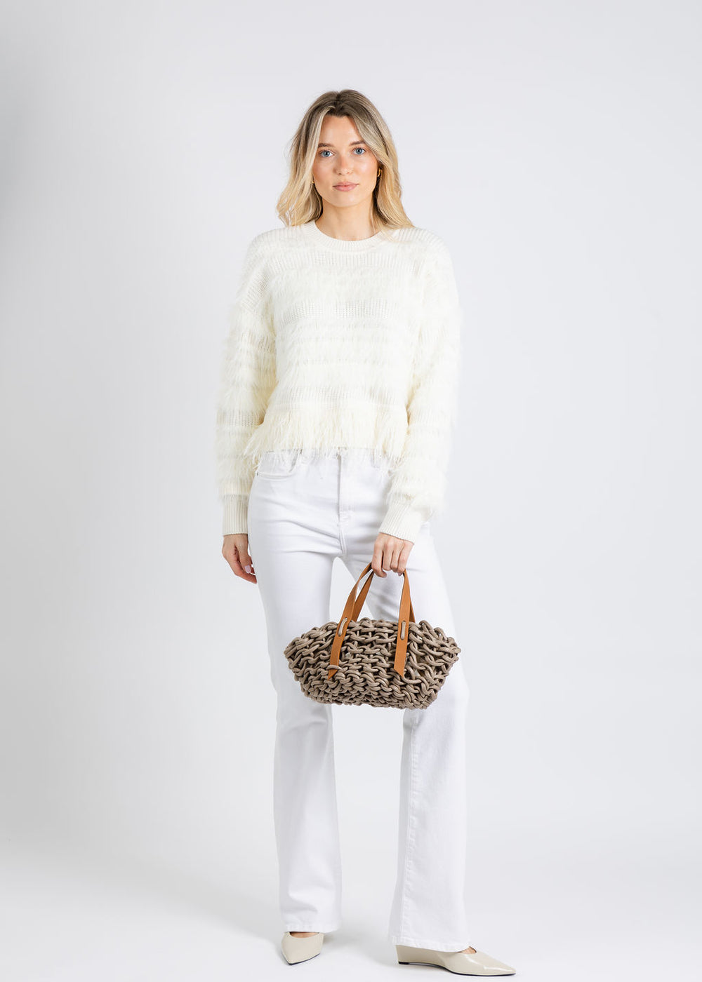 Alienina Bella Medium Bag in Cappuccino/Caramel available at Barbara Katz