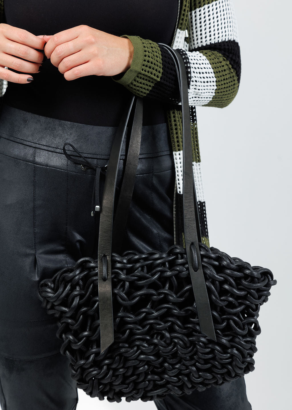 Alienina Bianca Bag in Black/Black available at Barbara Kat