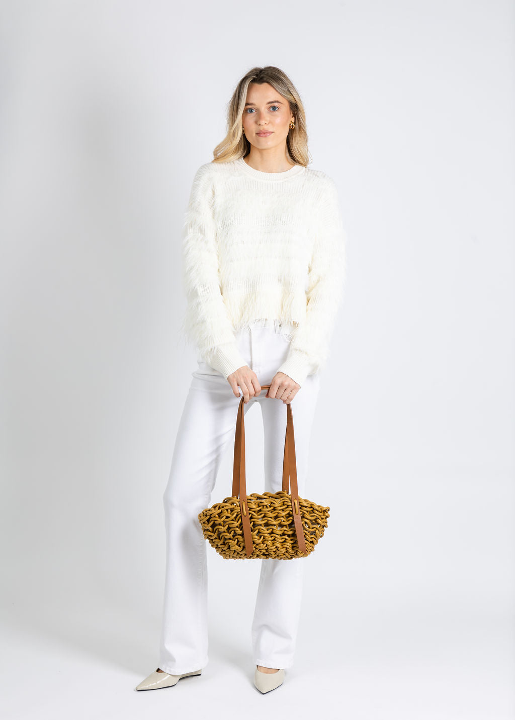 Alienina Bianca Bag in Mustard/Caramel available at Barbara Katz