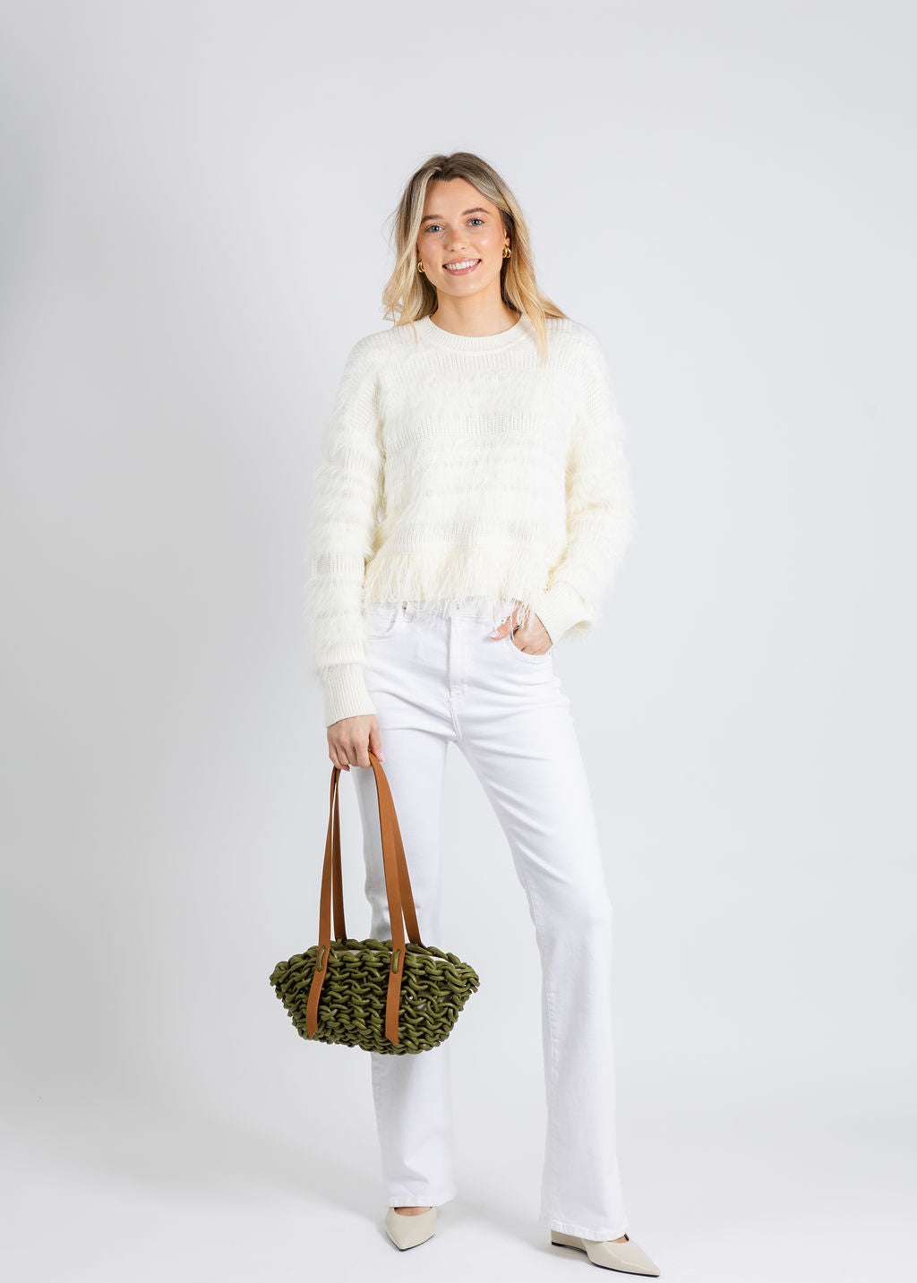 Alienina Bianca Bag in Olive/Caramel available at Barbara Katz