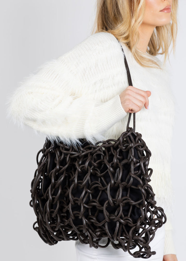 Alienina Petra Bag in Brown available at Barbara Katz