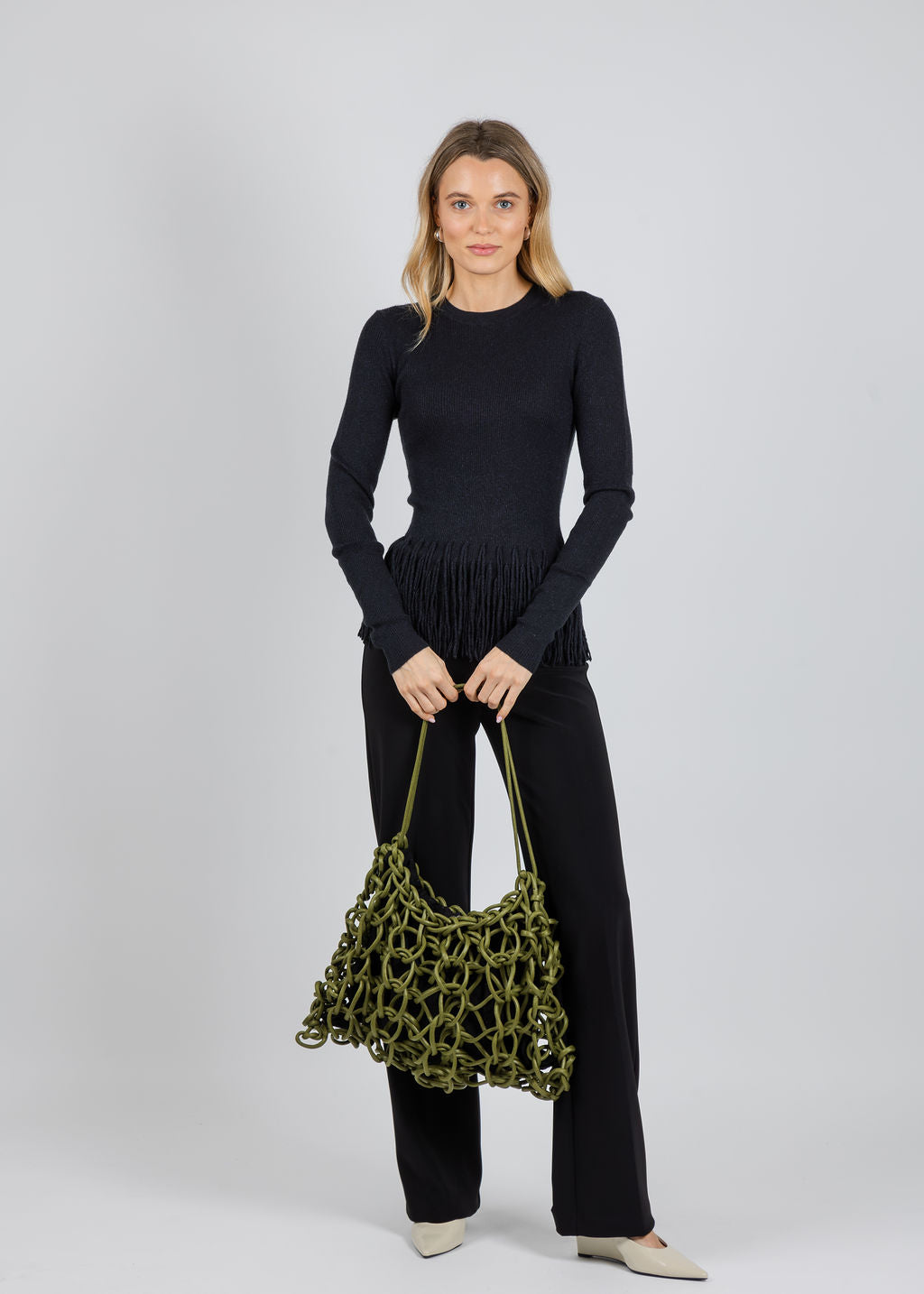 Alienina Petra Bag in Olive available at Barbara Katz