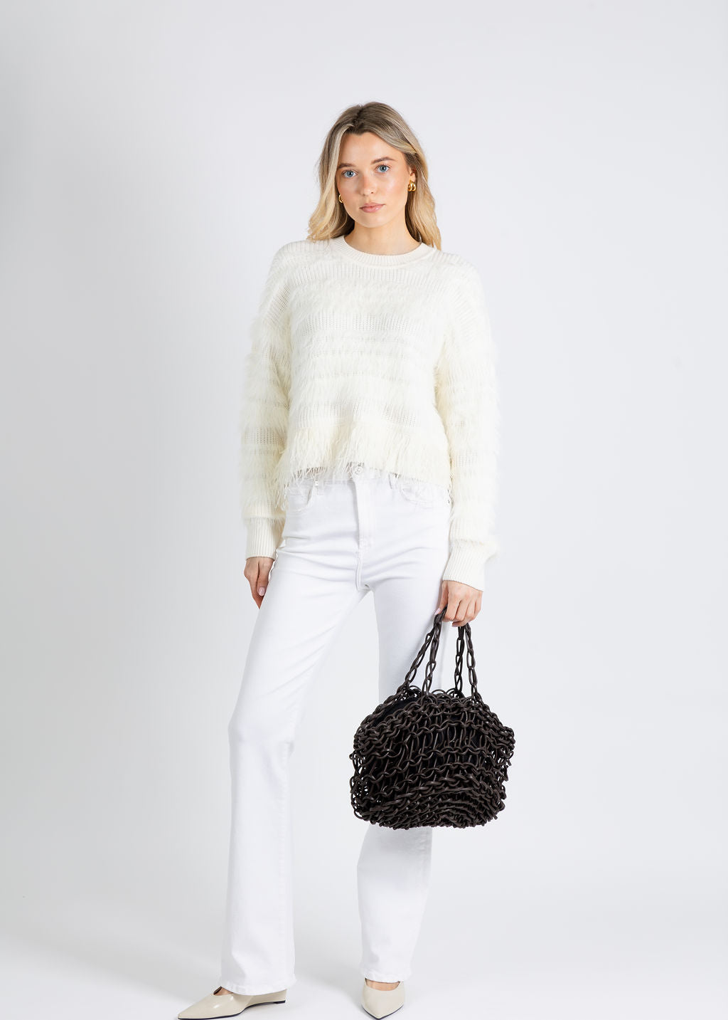 Alienina Silvia Bag in Brown Rope available at Barbara Katz