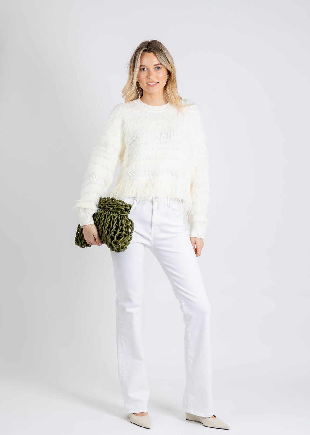 Alienina Susi Clutch Bag in Olive Rope available at Barbara Katz