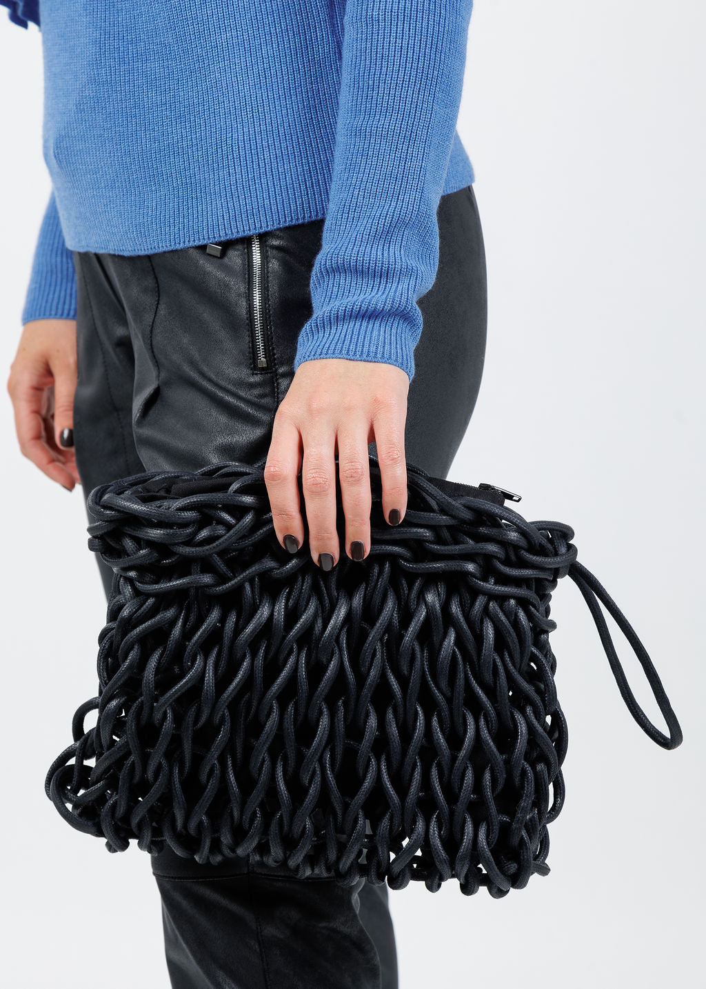 Alienina Suzi Clutch in Navy available at Barbara Katz