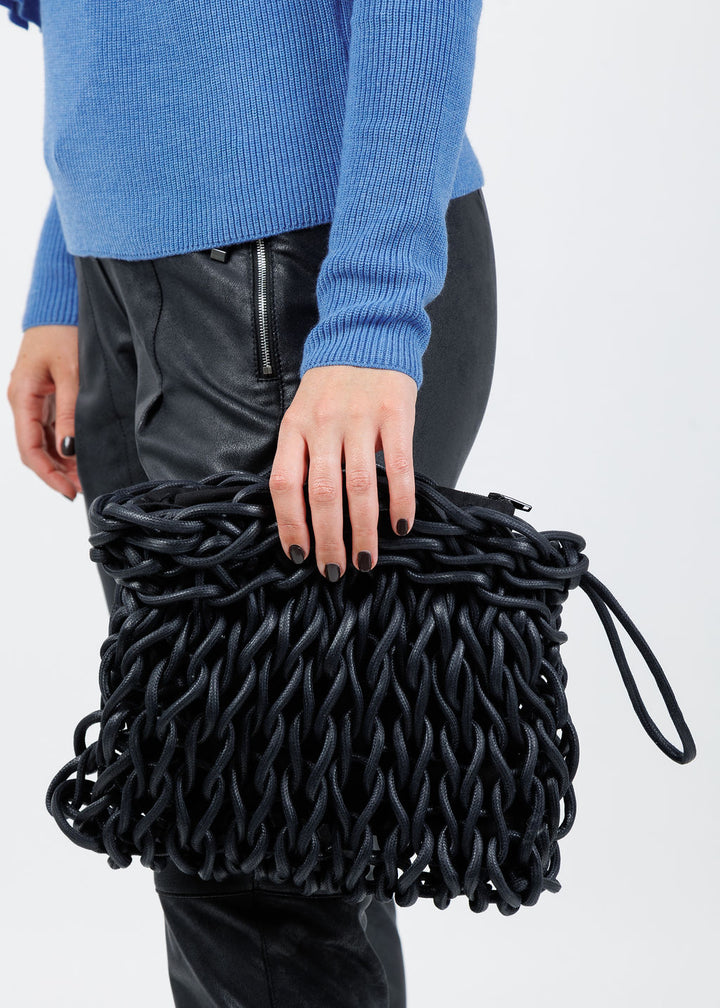 Alienina Suzi Clutch in Navy available at Barbara Katz