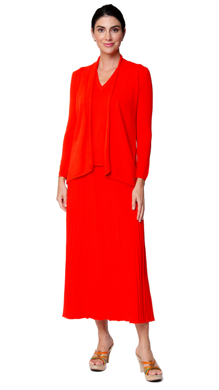 Biana Victoria V-Neck Tank Top in Bright Orange available at Barbara Katz