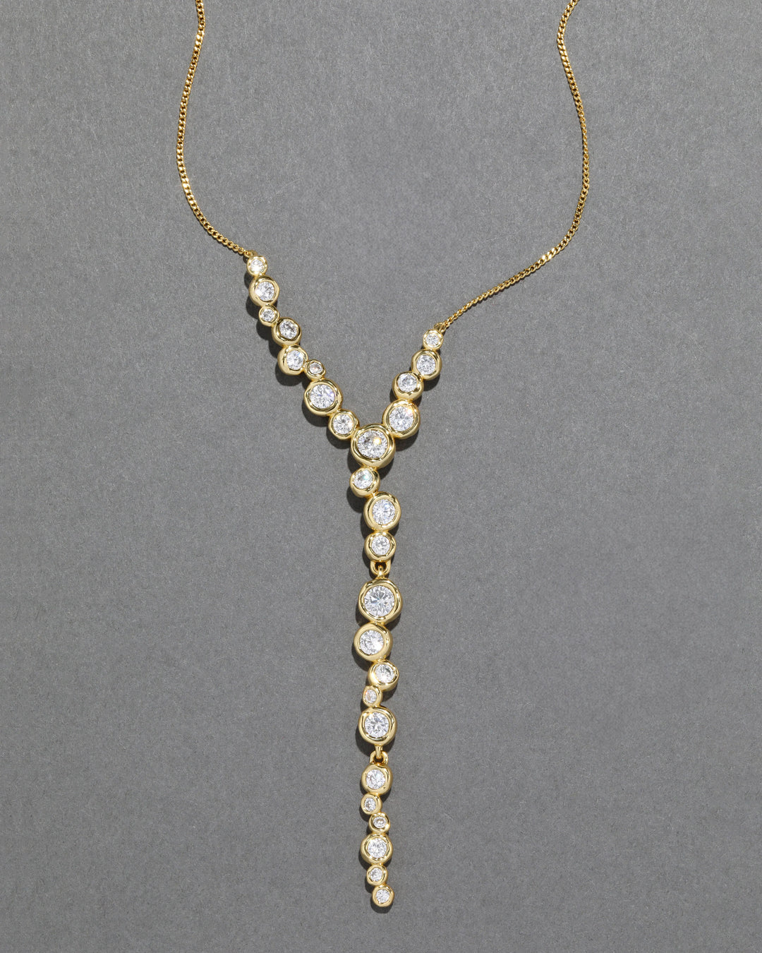 Alexis Bittar Asterales Gold CZ Cascading Necklace available at Barbara Katz