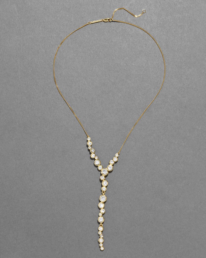 Alexis Bittar Asterales Gold CZ Cascading Necklace available at Barbara Katz