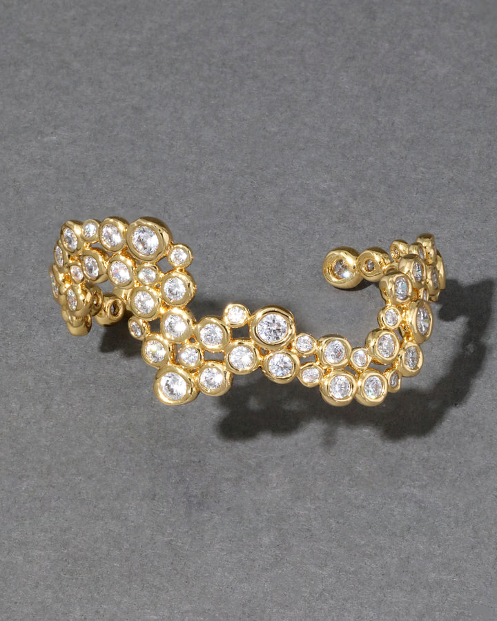 Alexis Bittar Asterales Gold CZ Wave Cuff Bracelet available at Barbara Katz