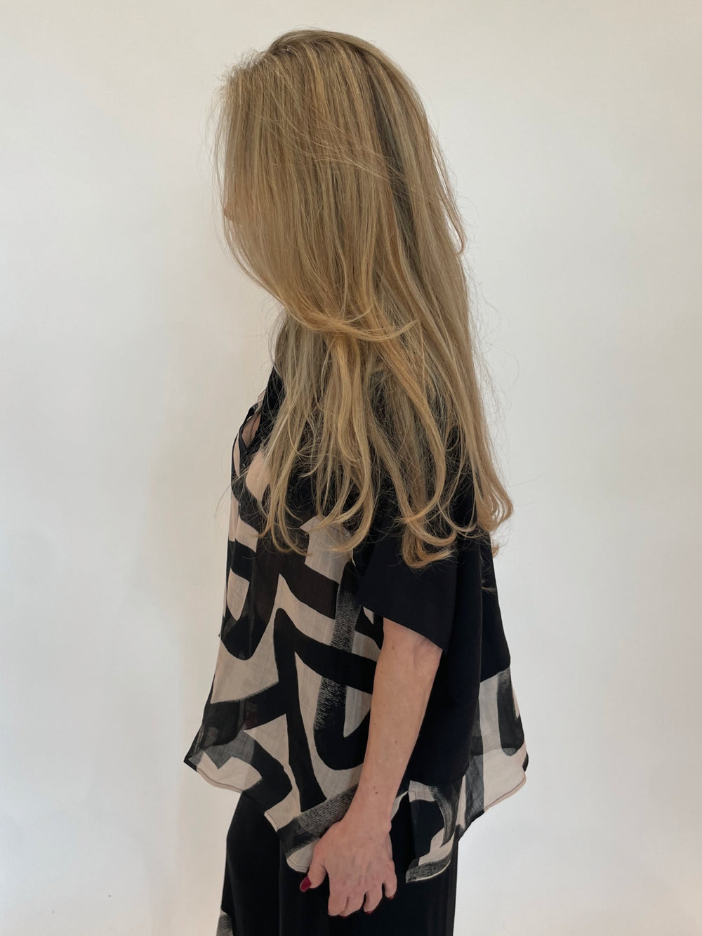 Ozai N Ku Graphic Shirt in Slalom available at Barbara Katz